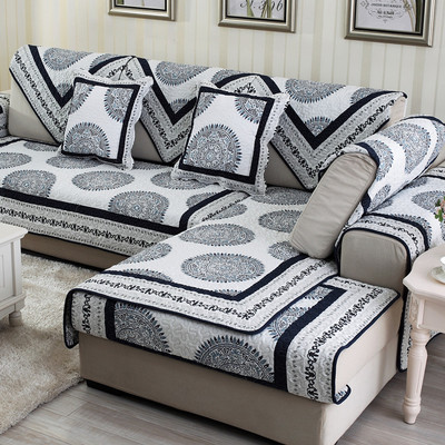 全棉沙發(fā)墊車墊子布藝坐墊四季通用田園綠色沙發(fā)靠背巾套純棉雙面 - 360購(gòu)物